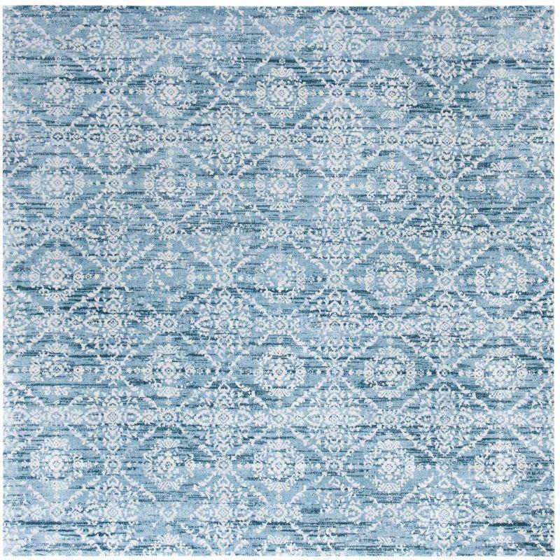 Isabella ISA953 Machine Made Indoor Area Rug - Denim Blue/Ivory - 6'7"x6'7" - Safavieh