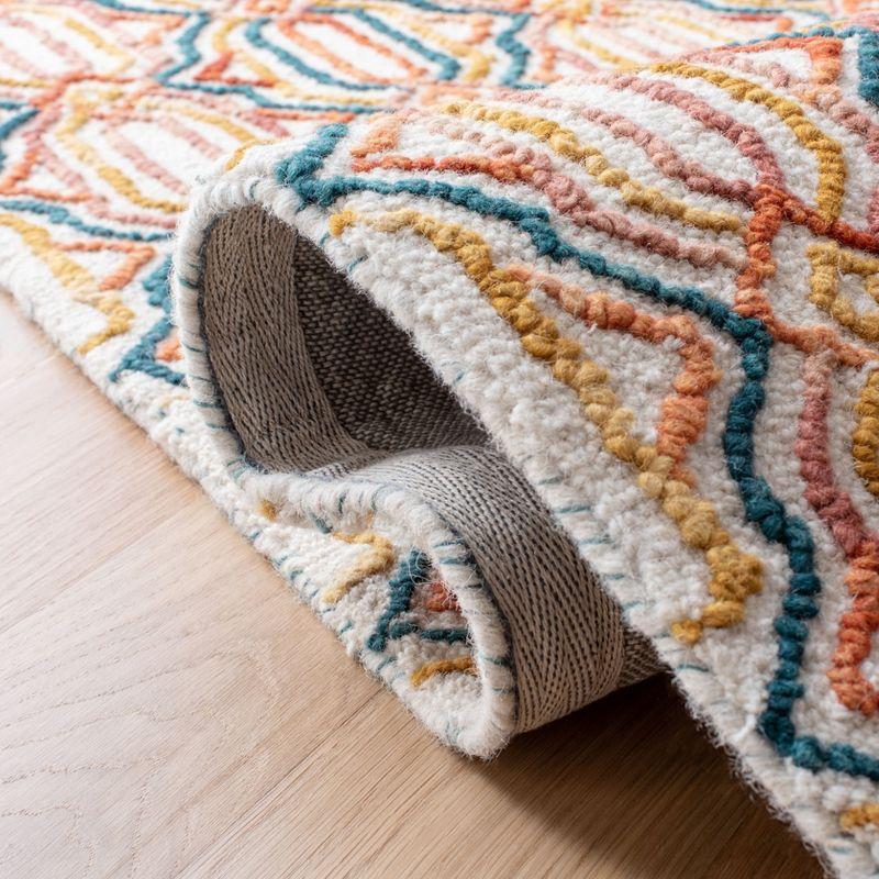 Trace TRC511 Hand Tufted Area Rug - Ivory/Navy - 4'x6' - Safavieh.