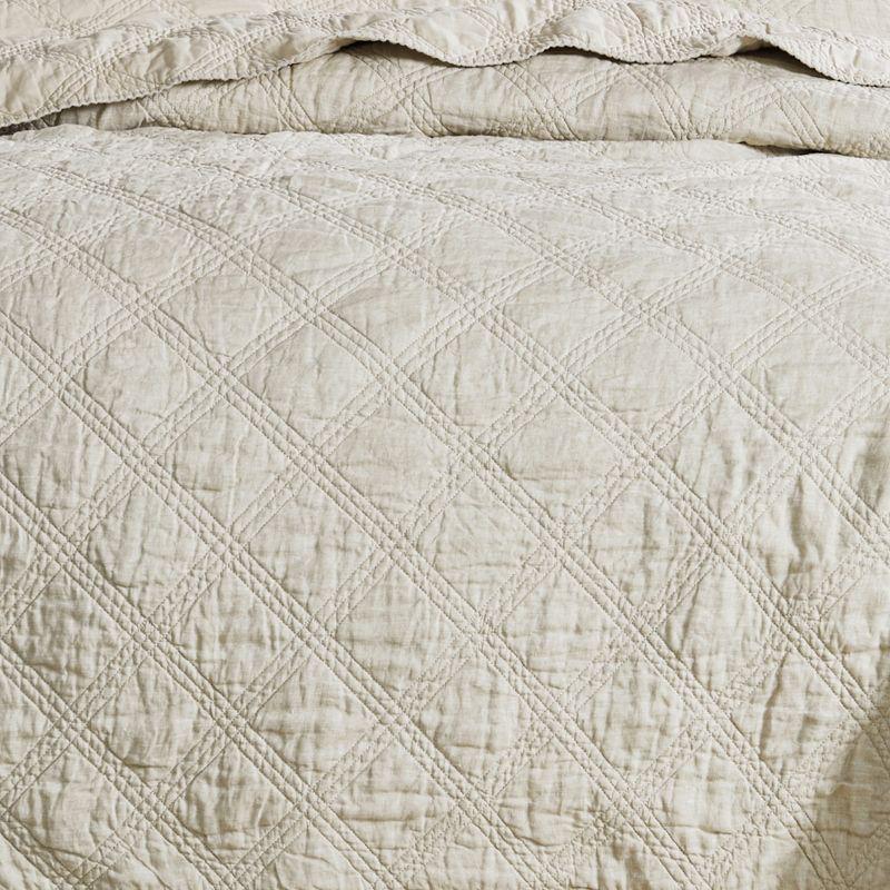 Linen Front/Cotton Back Twin/Twin XL Quilt - Natural - Levtex Home