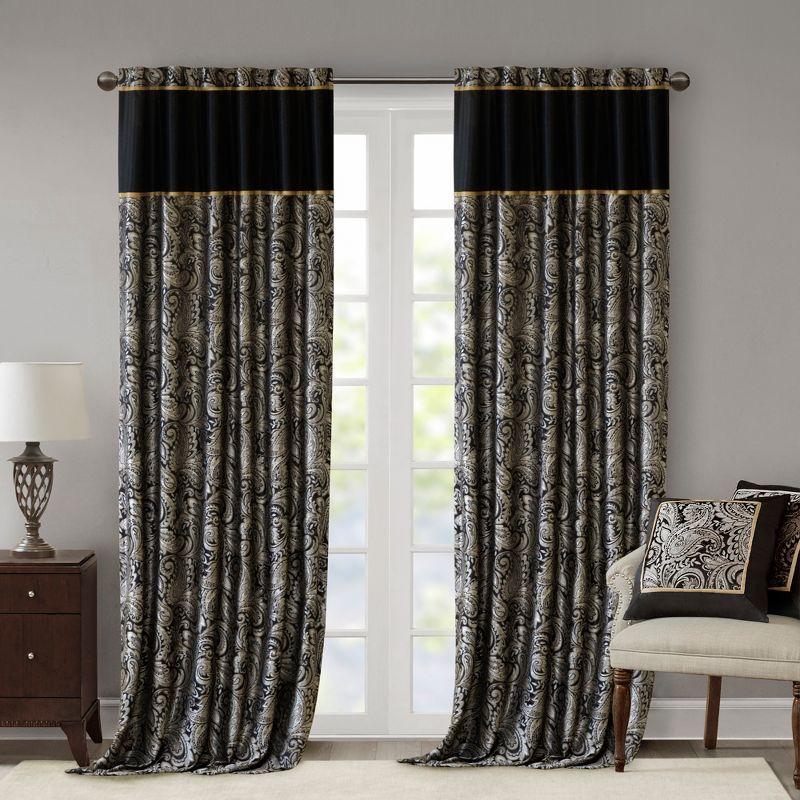 Aubrey Jacquard Curtain Panel Pair