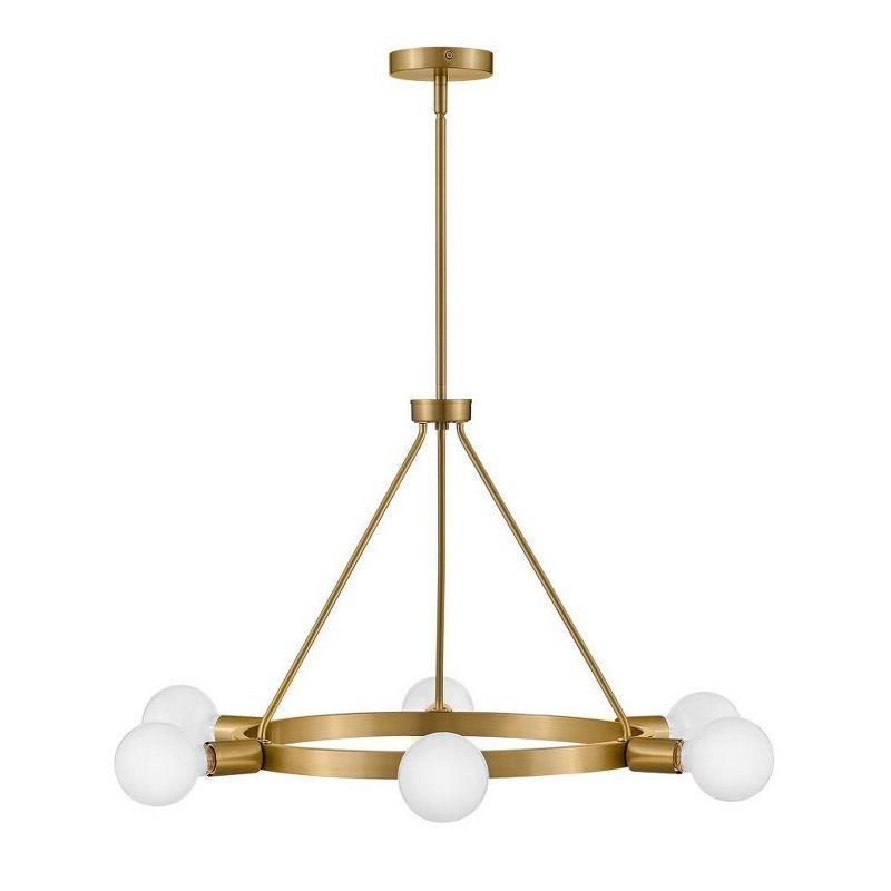 Lark Orla 6 - Light Chandelier in  Lacquered Brass