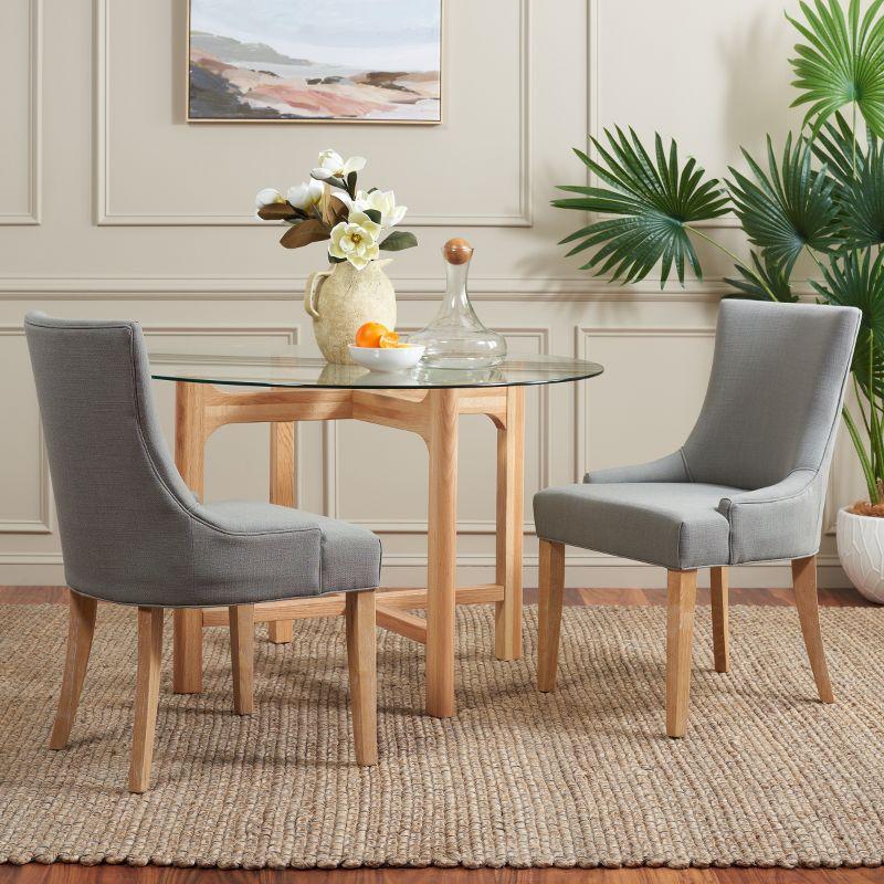 Lester 19" H Dining Chair (Set of 2) - MCR4709 - Granite - Safavieh Couture