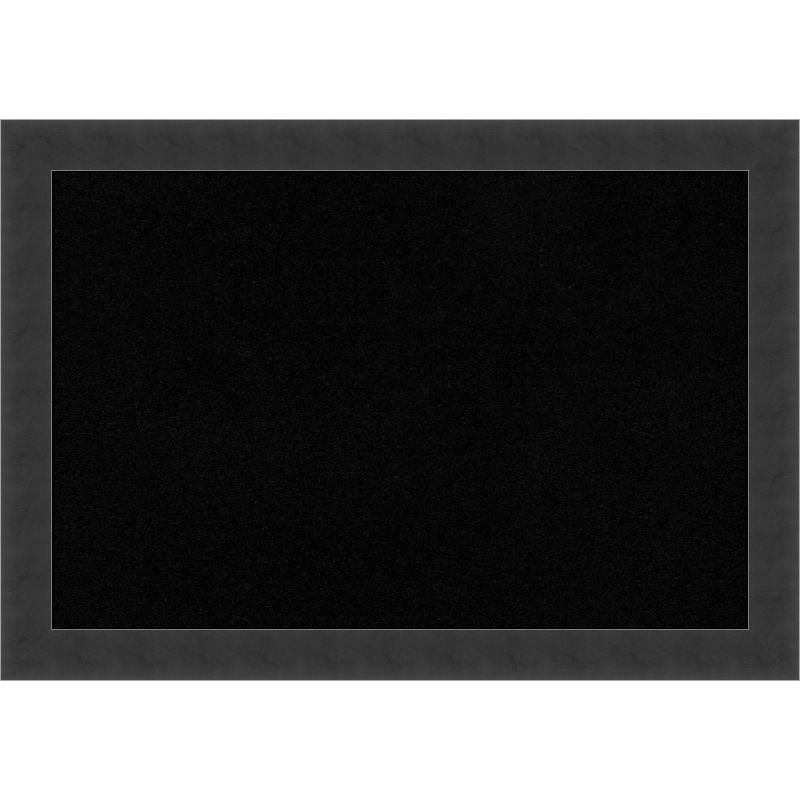 Amanti Art Black Cork Board Wood Framed Mezzanotte Black Bulletin Board 20 in. x 14 in.