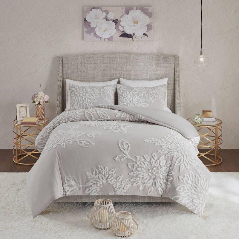 Kelly Clarkson Home Susie Tufted Cotton Chenille Floral Comforter Set