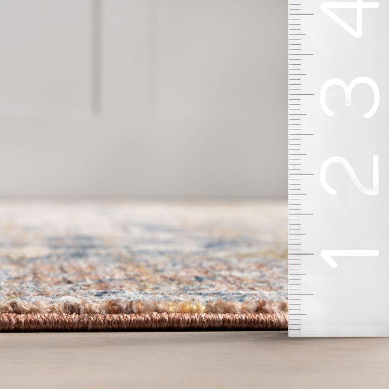 Nuloom Harriet Medallion 2x8 Runner Indoor Area Rug for Living Room Bedroom Dining Room Entryway Hallway Kitchen, Rust/Multicolor