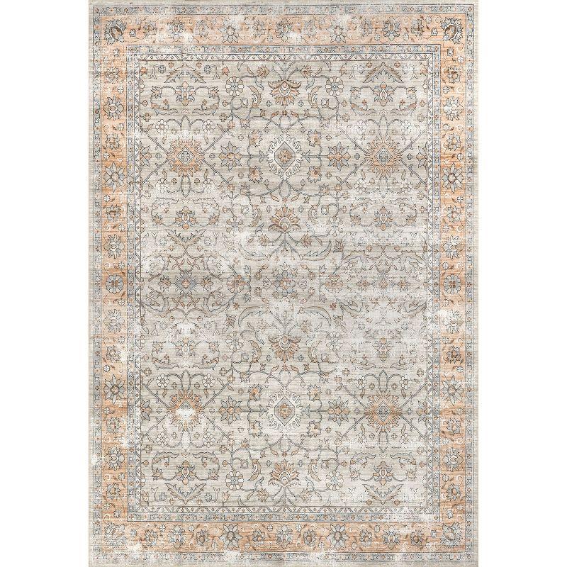 Nuloom Marlena Faded Floral Machine Washable Indoor Area Rug