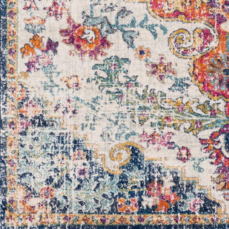 Livabliss 9'x12'6" Abby Traditional Rugs Aqua: Stain & Fade-Resistant, Medium Pile, Polypropylene, Indoor Use
