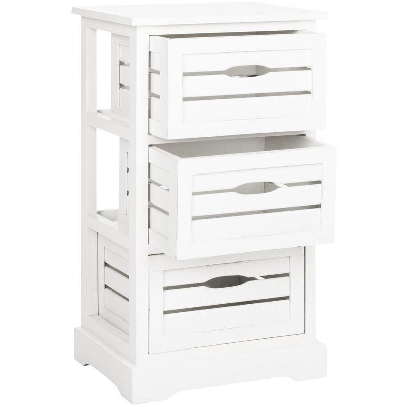 Samara 3 Drawer Cabinet - AMH5713 - Distressed Cream - Safavieh Couture