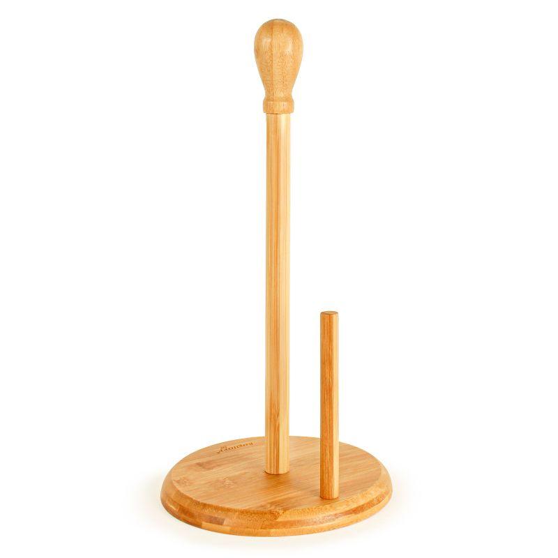 Eco-Friendly Bamboo Freestanding Paper Towel Holder