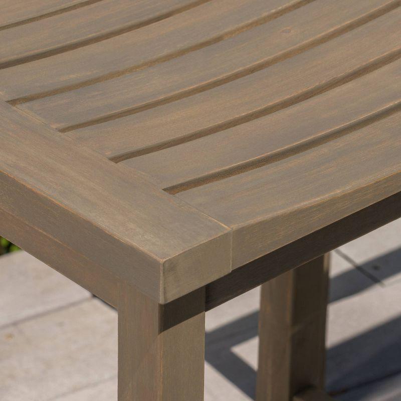 Caribbean 2pk 30" Acacia Wood Patio Barstool - Gray - Christopher Knight Home: Saddle Seat, Weather-Resistant