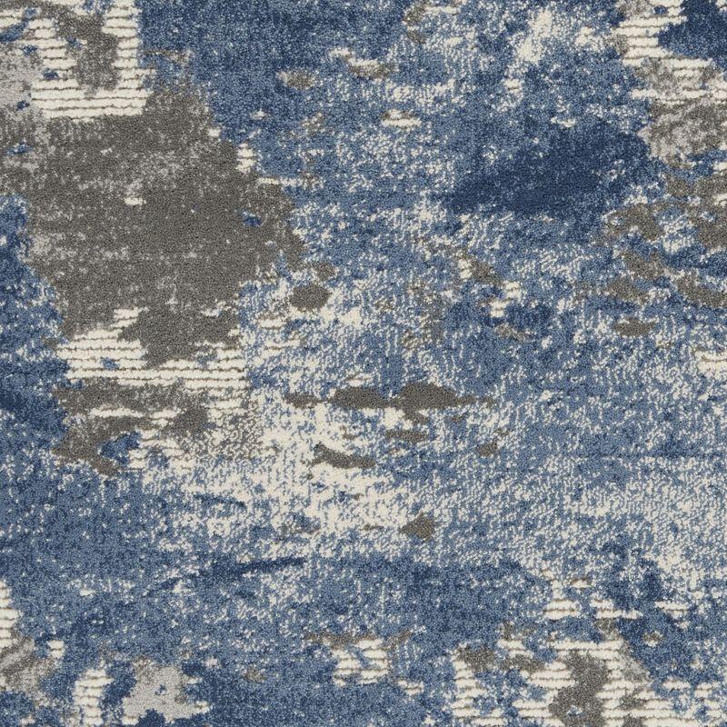 Nourison Rustic Textures Modern Brushstrokes Indoor Area Rug Grey/Blue 5'3" x 7'3"