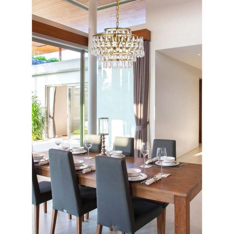 Elegant Lighting Mila 18 inch pendant in brass