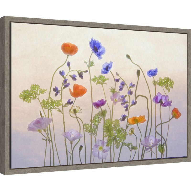 Amanti Art Poppy & Anemone (Flowers) by Catherine W. Canvas Wall Art Print Framed 23 x 16-in.