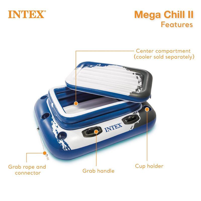 Intex 26363EH Ultra XTR 24ft x 12ft x 52in Outdoor Above Ground Rectangular Swimming Pool Set with 2 Lounge Pool Recliner Floats & 72 Can Cooler Float