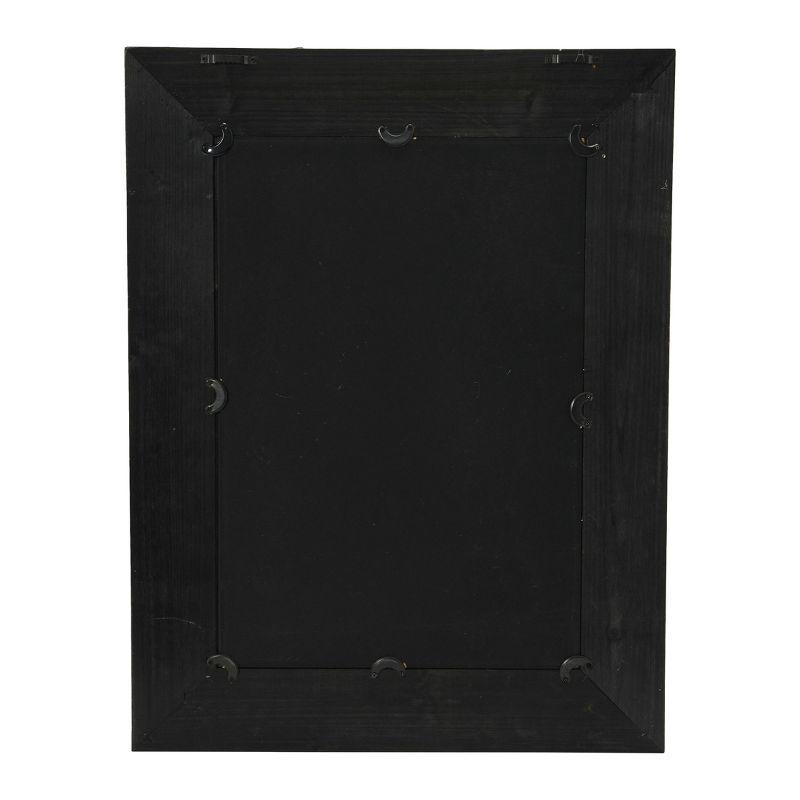 Firwood Rattan Wall Mirror Black - Storied Home: Boho Style, No Assembly, Wall Mount, 24.5"x29.75"