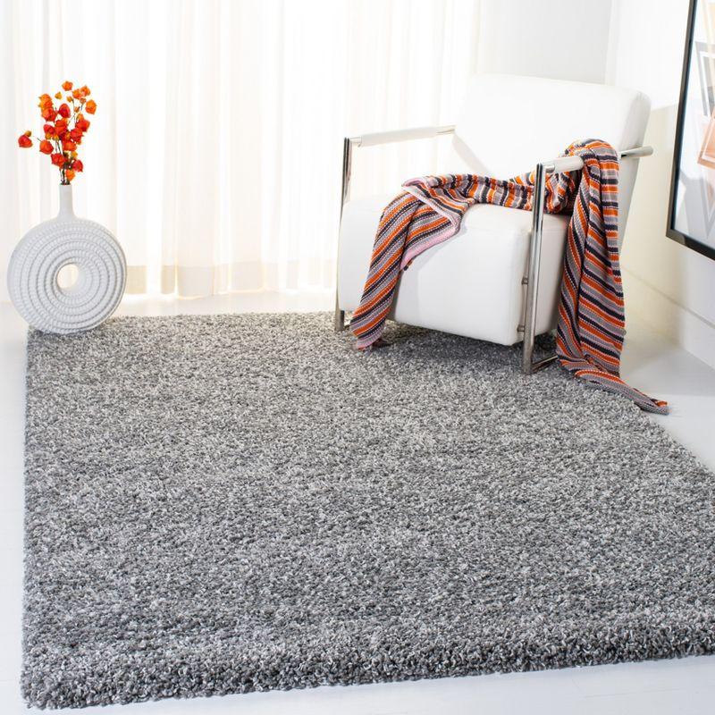 Evolution Shag EVO520 Power Loomed Area Rug - Grey - 5'3"x7'6" - Safavieh.