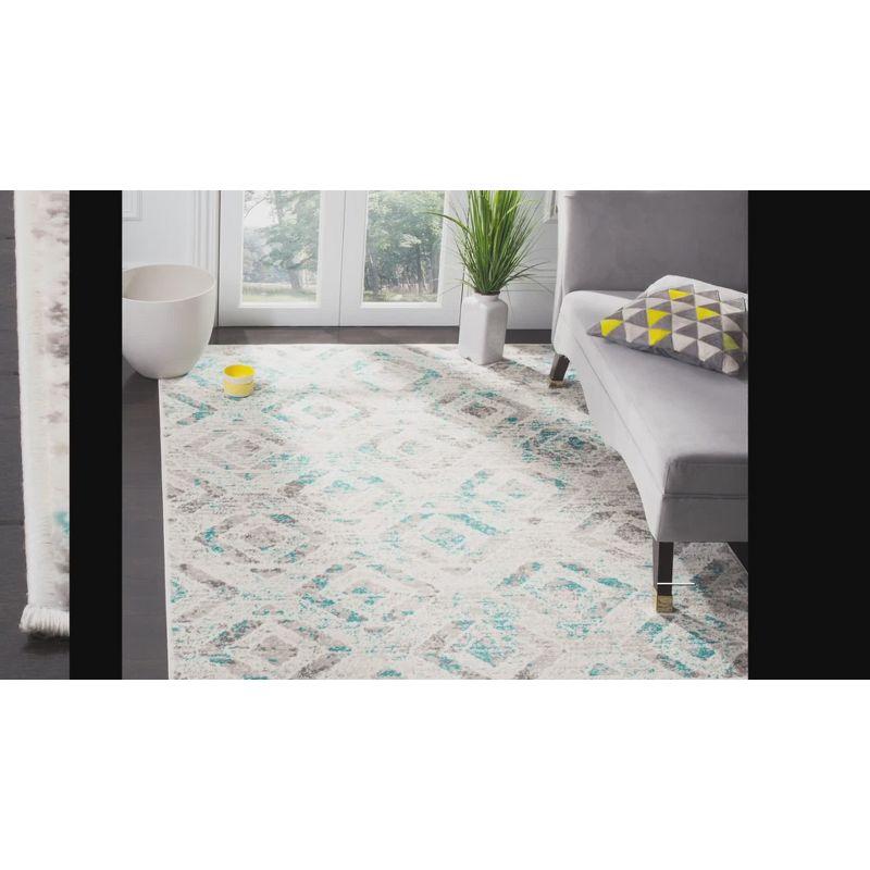 Skyler 5'1" x 7'6" Gray Synthetic Medallion Area Rug