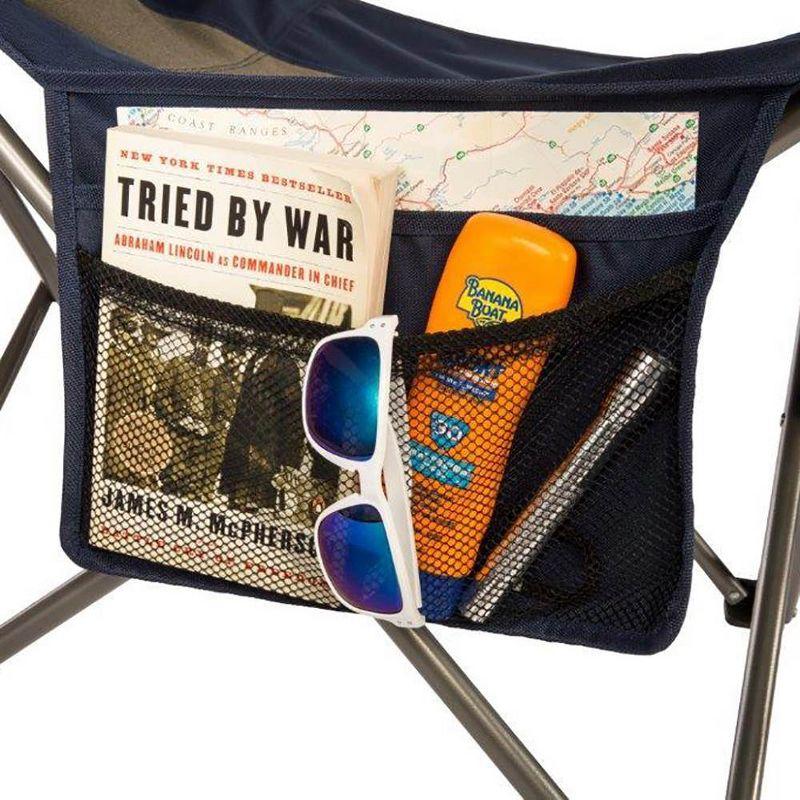 Kamp Rite Folding Camp Chair w/ 2 Cupholders & Detachable Footrest