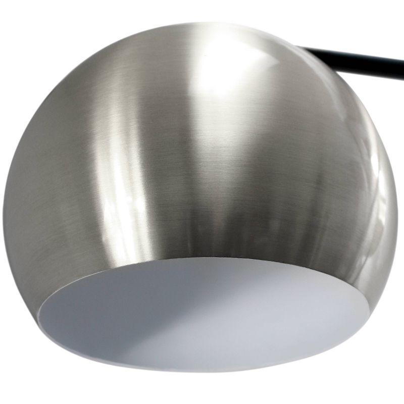 Swivel Floor Lamp with Inner Dome Shade Brushed Nickel - Lalia Home: Adjustable Neck, UL Listed, Metal Body
