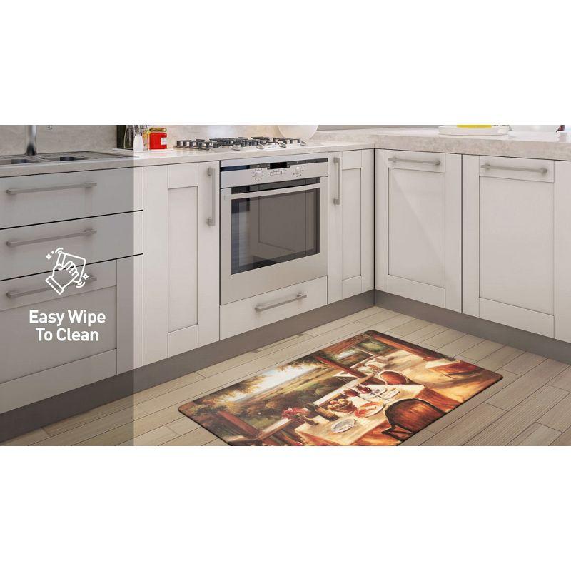 World Rug Gallery Village Restaurant Scenery Anti-fatigue Kitchen Mat