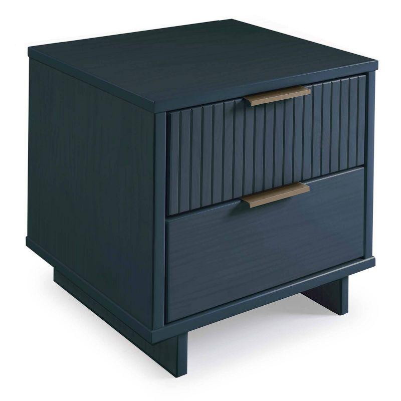 Manhattan Comfort 2pc Granville Dresser and Nightstand Bedroom Set Midnight Blue: Modern Style, Anti-Tip, Dry Dust Care