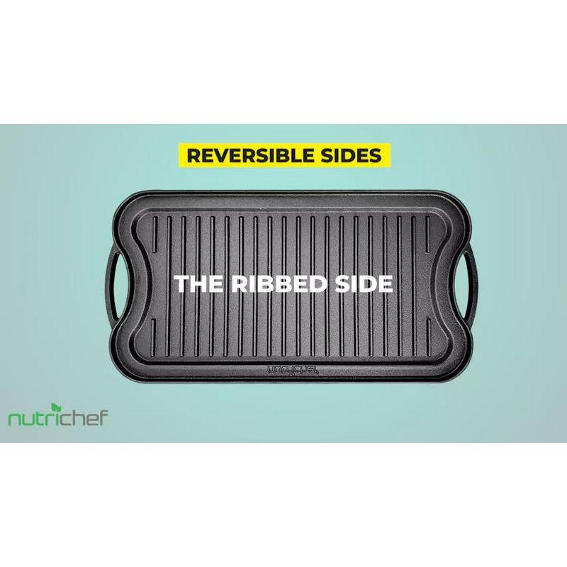 NutriChef 10'' Non-Stick Cast Iron Griddle