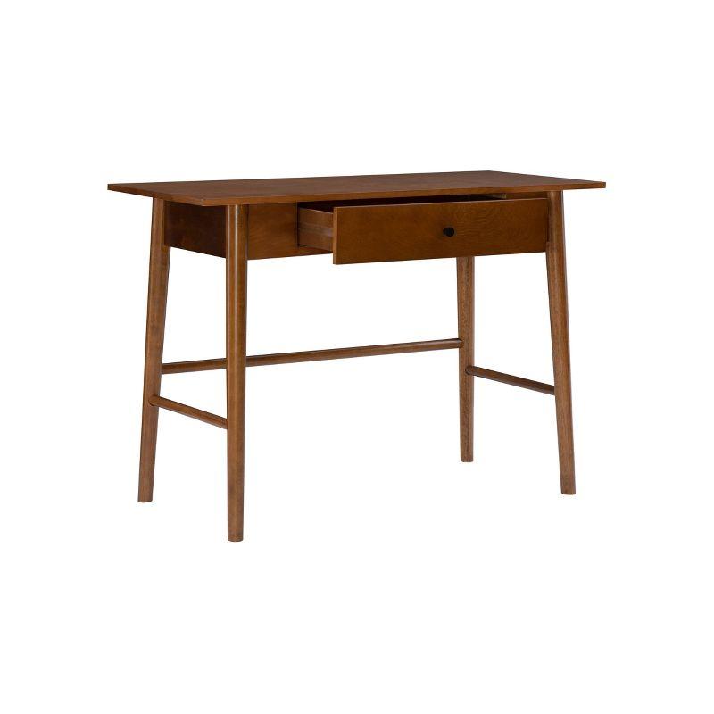 Mid-Century Modern Walnut Desk with Sleek Storage Drawer