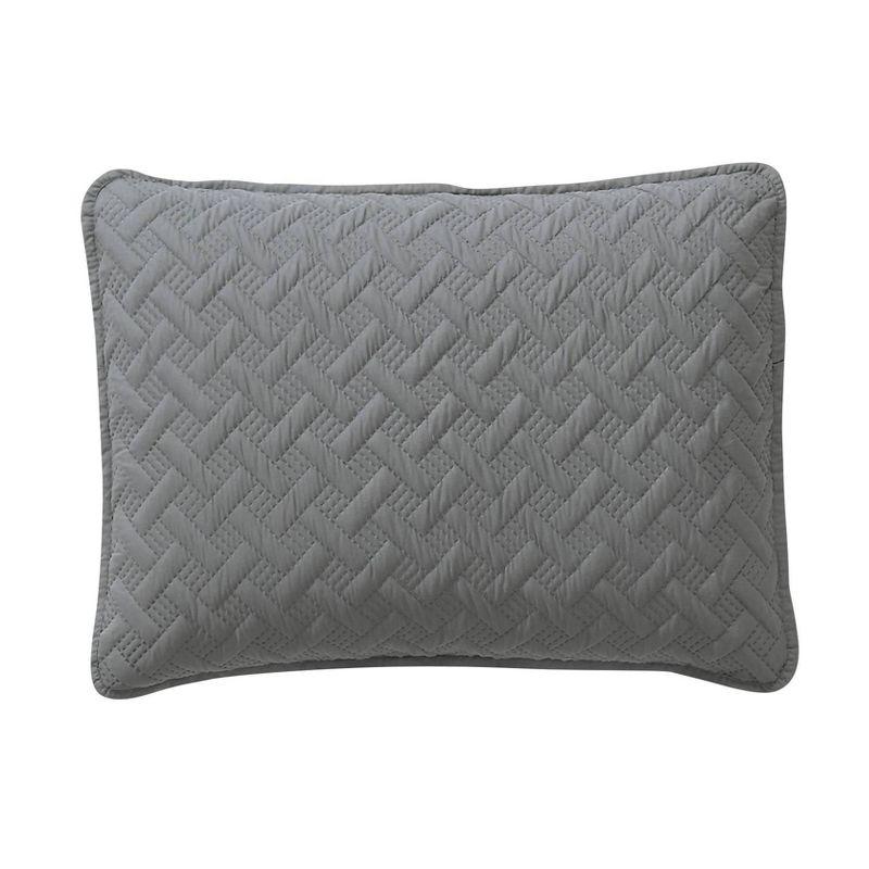 Nina Embossed Basketweave Quilt Set