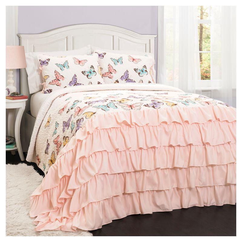 Flutter Butterfly 3 - Piece Quilt Set