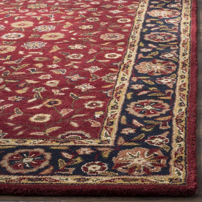 Heritage Red and Navy Hand-Tufted Wool Area Rug 6' x 9'