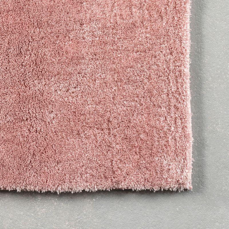 nuLOOM 3' x 5' Cozy Plush SuperiorWash Area Rug, Machine Washable, Non-Slip, Soft Fluffy Shag Carpet for Living Room Bedroom Nursery, Loni Pink