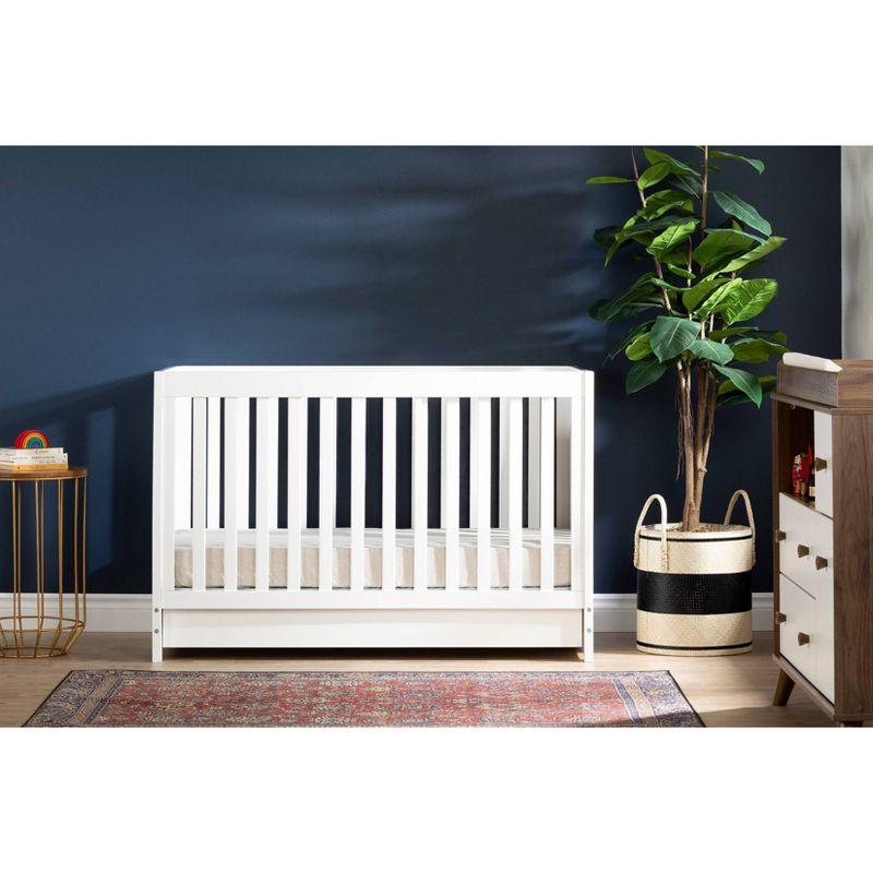 Yodi Crib with Drawer - White - South Shore