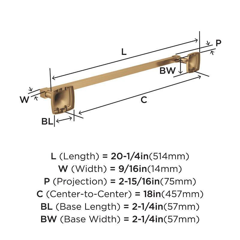 Amerock Stature Champagne Bronze 18 inch (457mm) Towel Bar