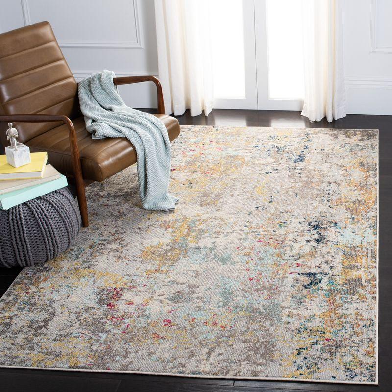 Madison MAD453 Power Loomed Accent Rug - Grey/Gold - 3'x5' - Safavieh.