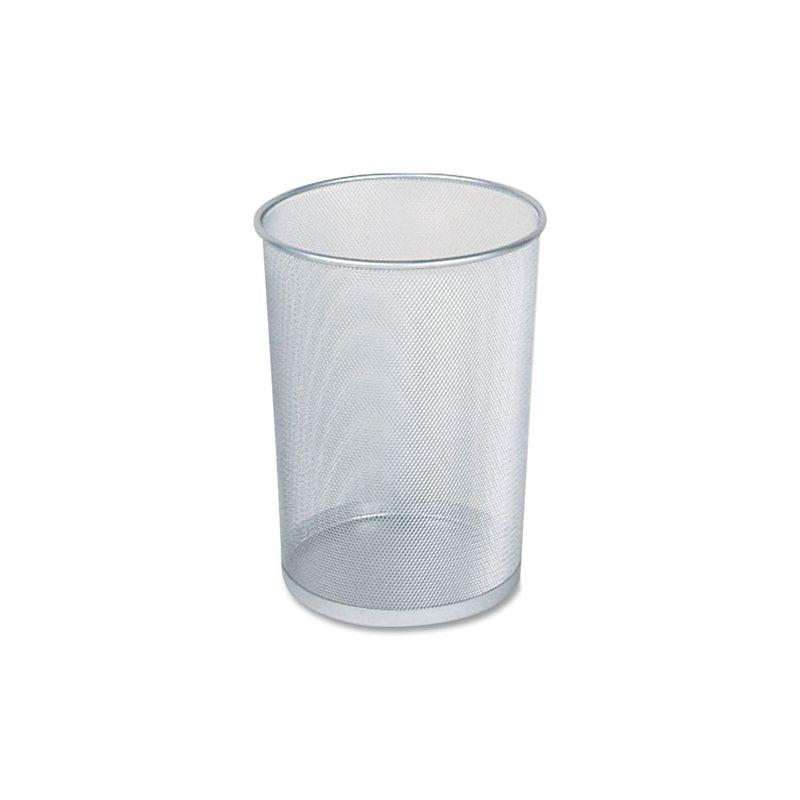 Rubbermaid Commercial Steel Mesh Wastebasket, 5 gal, Steel Mesh, Silver