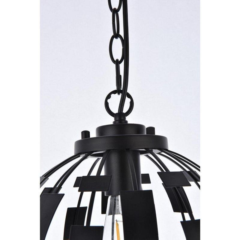 Elegant Lighting Levante 1 light pendant in black