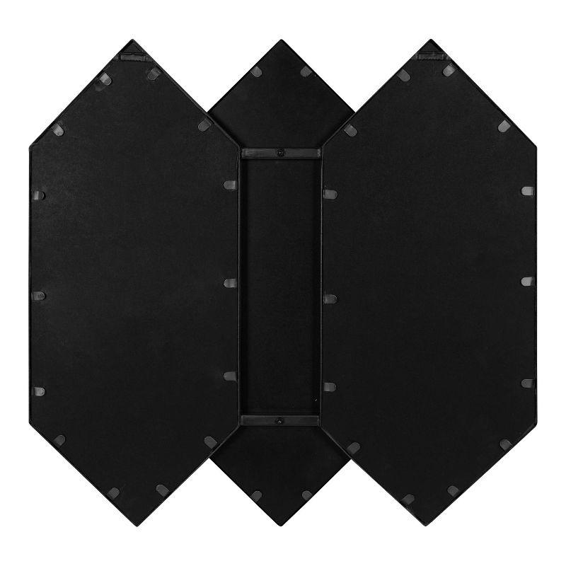 28" x 27" Diaz Framed Wall Mirror Black - Kate & Laurel All Things Decor: Hexagonal, Modern Design, No Assembly Required