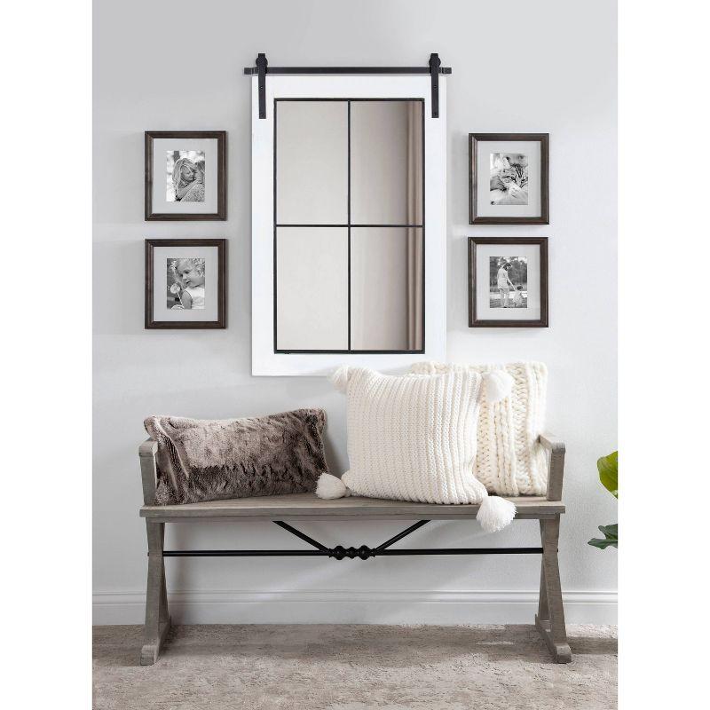 Cates Windowpane Framed Decorative Wall Mirror - Kate & Laurel All Things Decor