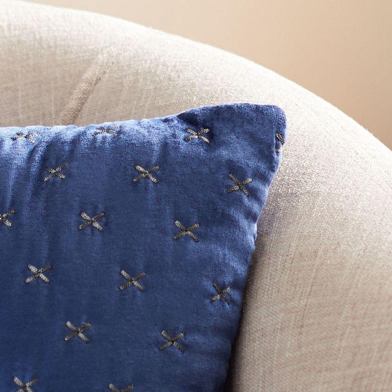 Louria Embroidered Reversible Throw Pillow