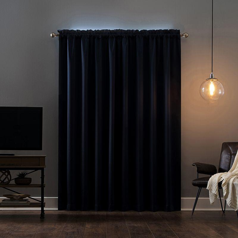 Sun Zero Blackout Oslo Theater Grade Rod Pocket Curtain Panel