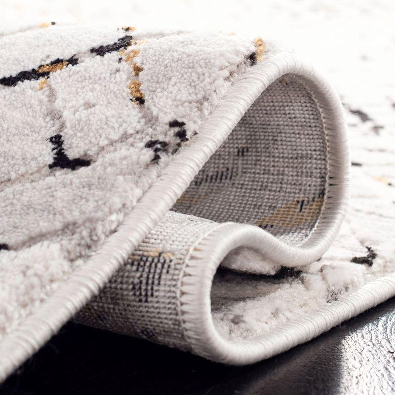 Amalfi AMF552 Power Loomed Area Rug - Cream/Charcoal - 5'3"x7'6" - Safavieh.