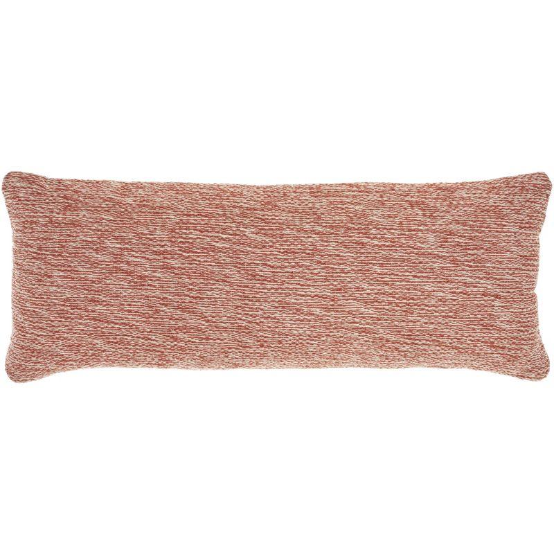 Mina Victory Life Styles Woven Cotton Solid 12" x 30" Indoor Throw Pillow Rust