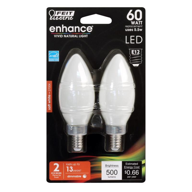 Feit Electric Soft White Dimmable Frosted LED Bulb 2-Pack