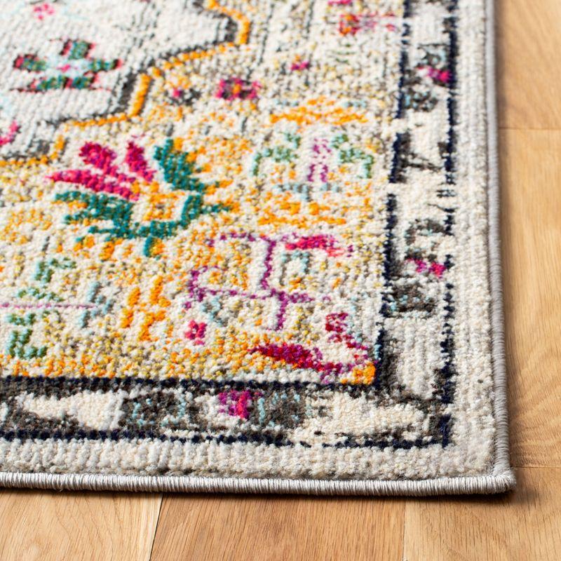 Madison MAD447 Power Loomed Indoor Runner Rug - Grey/Gold - 2'2"x6' - Safavieh
