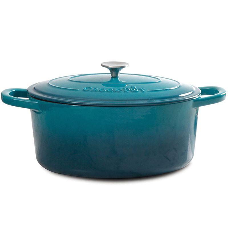 Crock-pot Artisan 7 qt. Non-Stick Cast Iron Oval Dutch Oven