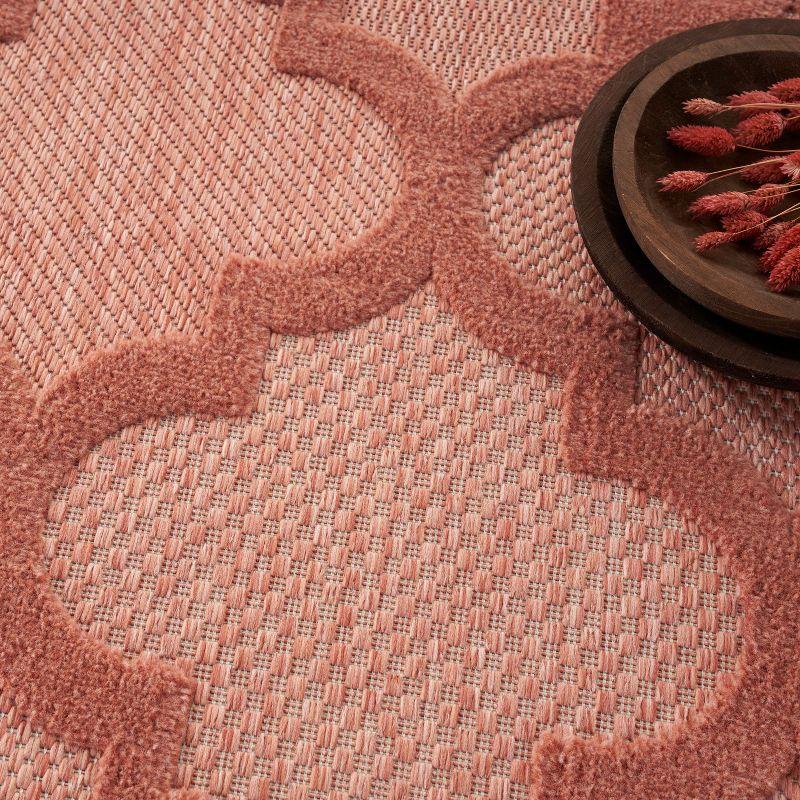 Nourison Easy Care 8' x 10' Coral/Orange Indoor/Outdoor Rug