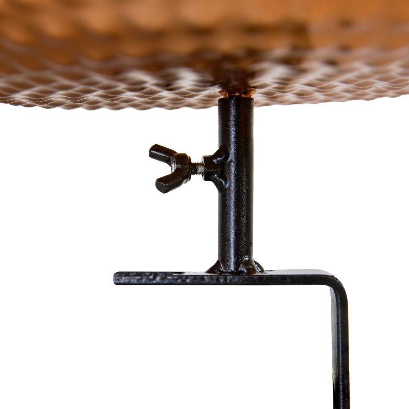 Sunnydaze Outdoor Deck-Mounted Bird Bath or Bird Feeder with Copper Finish - 12"