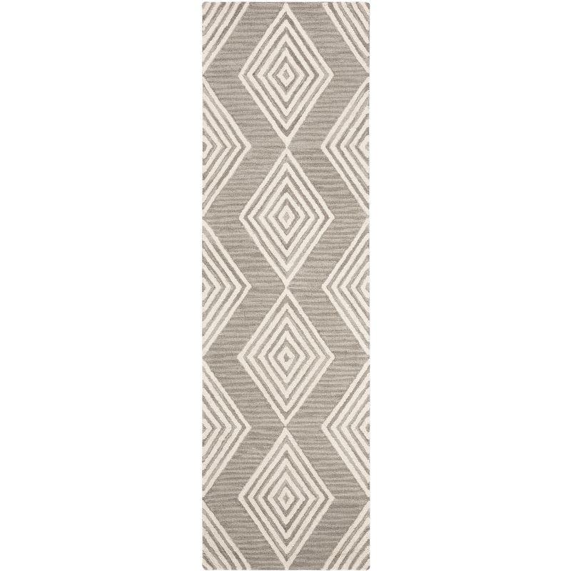 Blossom BLM111 Hand Tufted Runner Rug - Dark Gray/Ivory - 2'3"x8' - Safavieh.