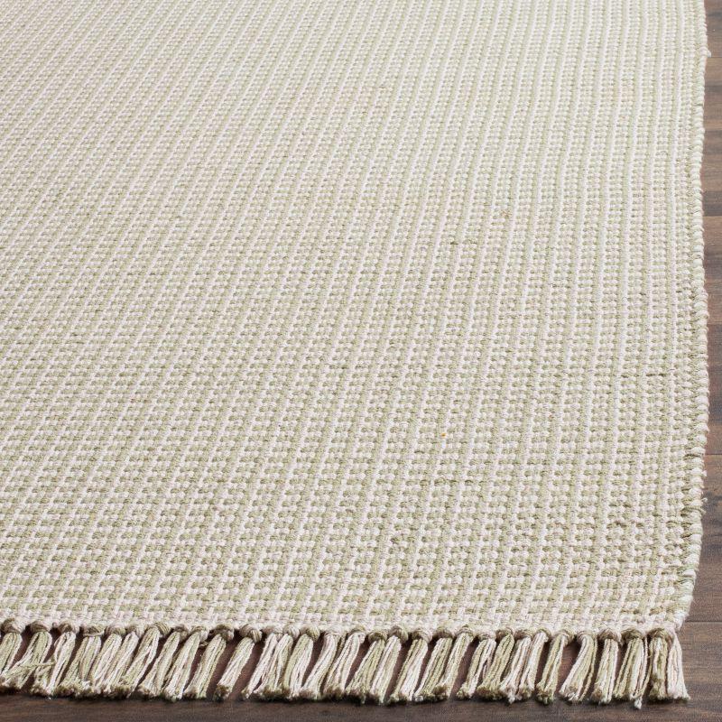 Montauk MTK340 Hand Woven Indoor Accent Rug - Ivory/Green - 4' Round - Safavieh