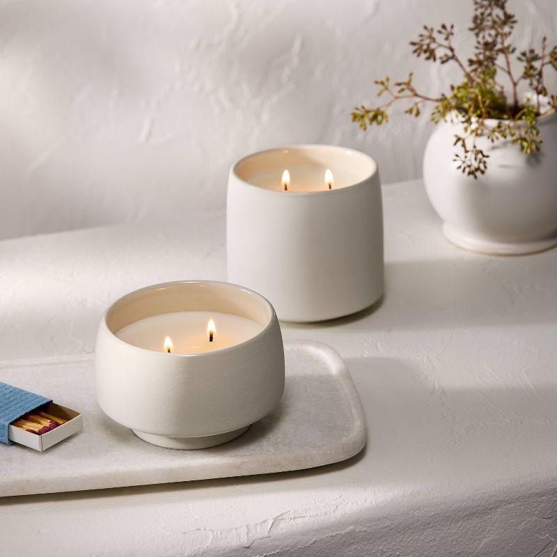 2-Wick Ceramic Jar Candle with Lid Cleanse 7.5oz - Casaluna™